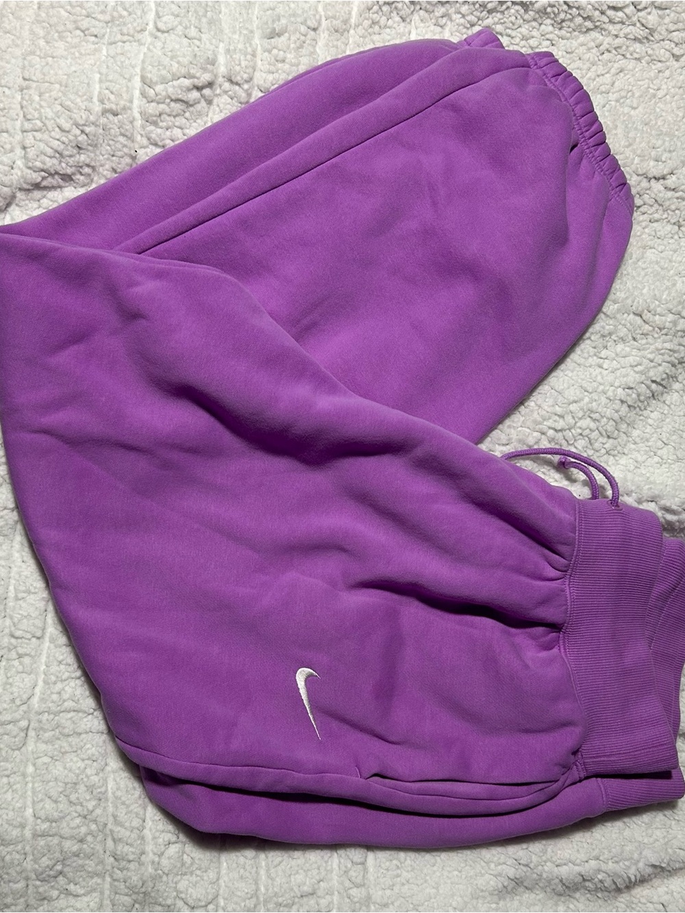 Nike Purple Fleece Joggers Size L 💜 - Picture 6 of 9